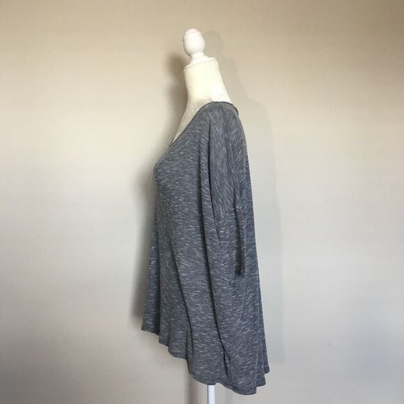 Lularoe Large Heather Grey Box Shaped Tunic Top Short Dolman Sleeves - Picture 3 of 12